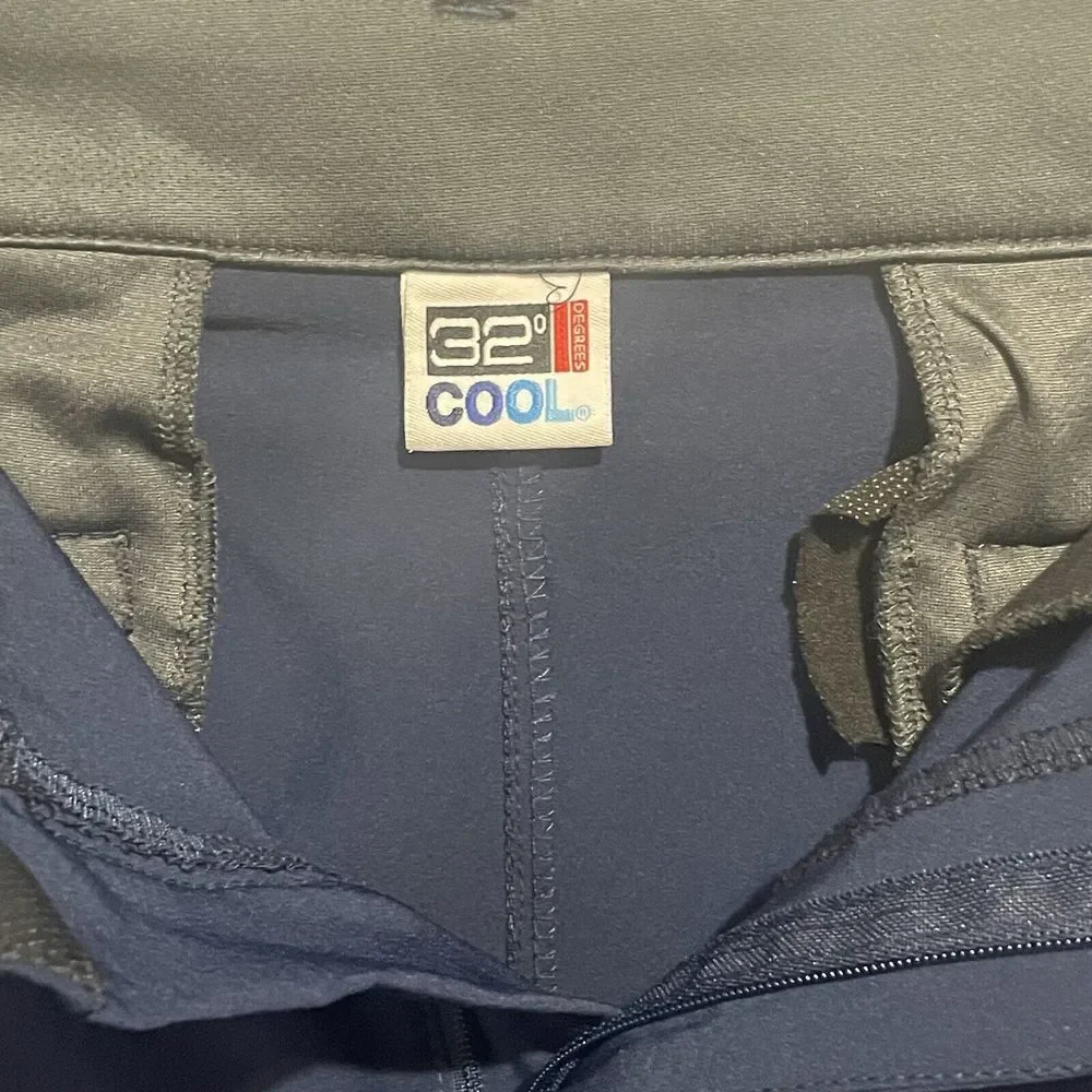 32 Degrees Cool Shorts Sz 34 Blue Stretch Performance Golf Chino‎ Gorpcore